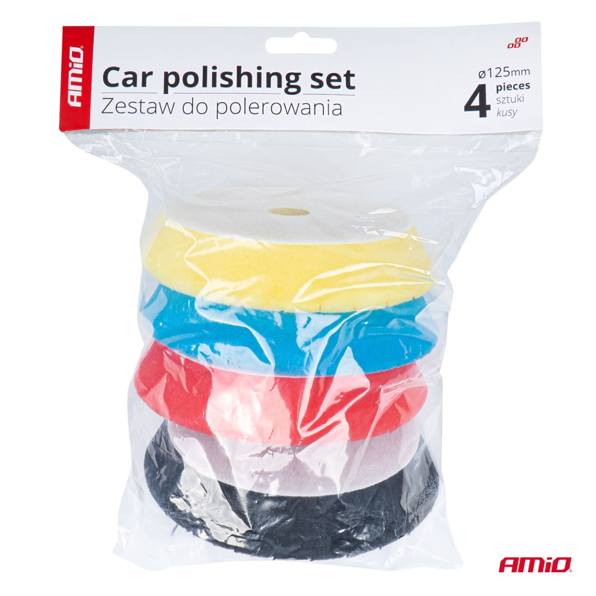 Polerskivset, 4 st. 150 mm AMIO-03711