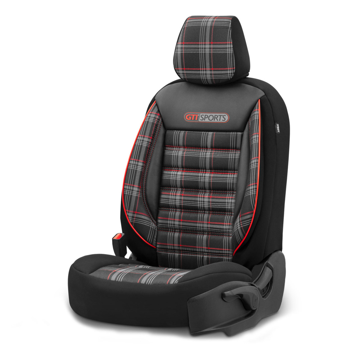 Universella sätesöverdrag OTOM, GTI SPORT - svart/röd