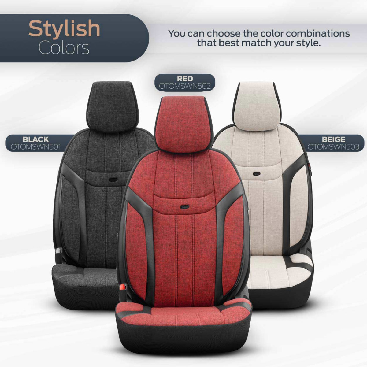 Universella sätesöverdrag OTOM, SWAN - beige