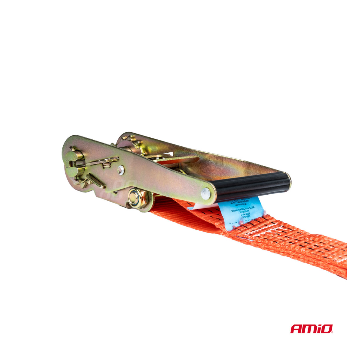 Lastsurrningsband med spännare 5000 kg, 3 mx 50 mm, AMIO-03316 