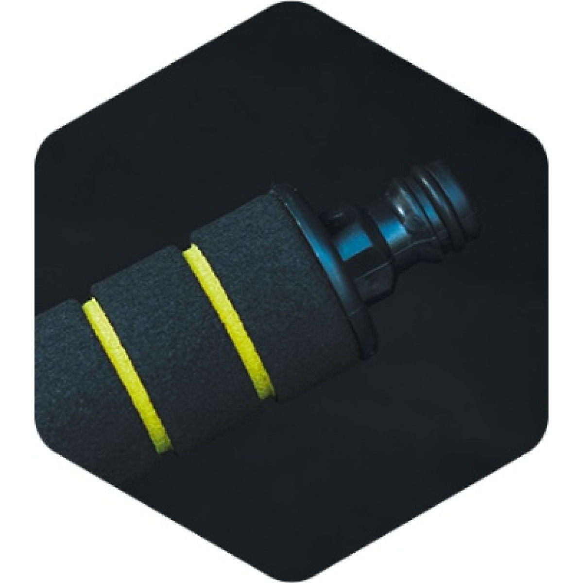 Biltvättborste "Nice Touch" Premium med vattenspraymunstycke, mjuka, gula borst, 54 cm