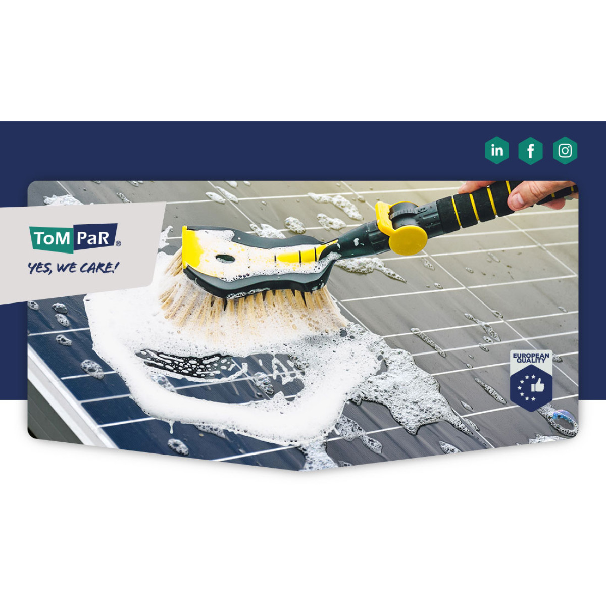 Biltvättborste "Nice Touch" Premium med vattenspraymunstycke, mjuk, svartblå, 54 cm