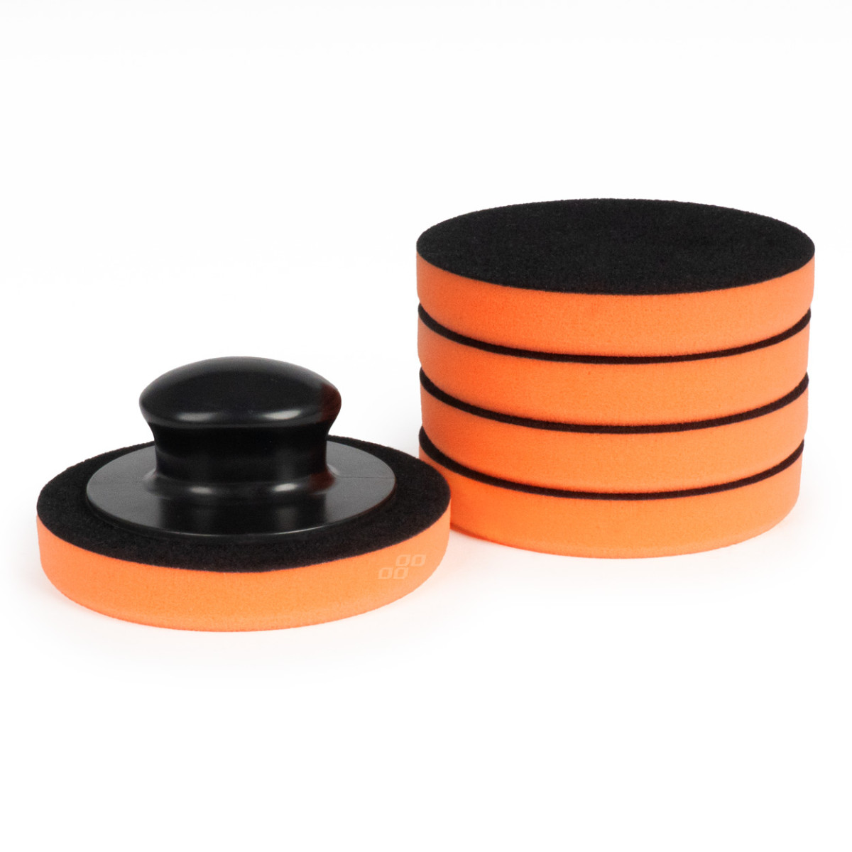 Bilvax-/poleringsrondellset med handtag, 125 mm, 5 st., AMIO-02903