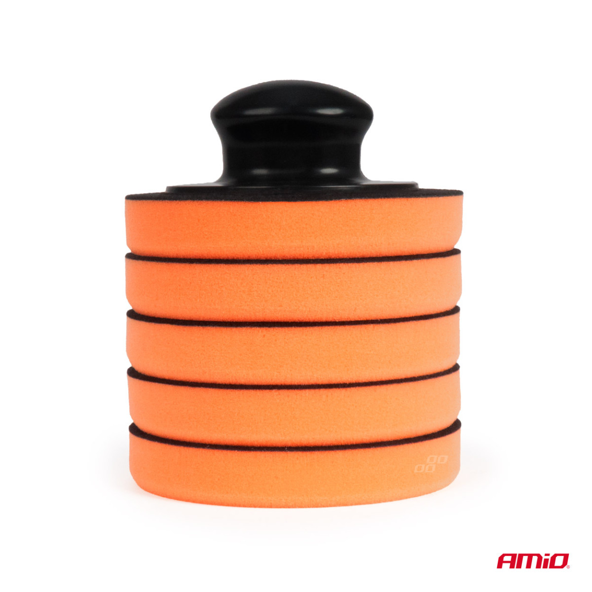 Bilvax-/poleringsrondellset med handtag, 125 mm, 5 st., AMIO-02903