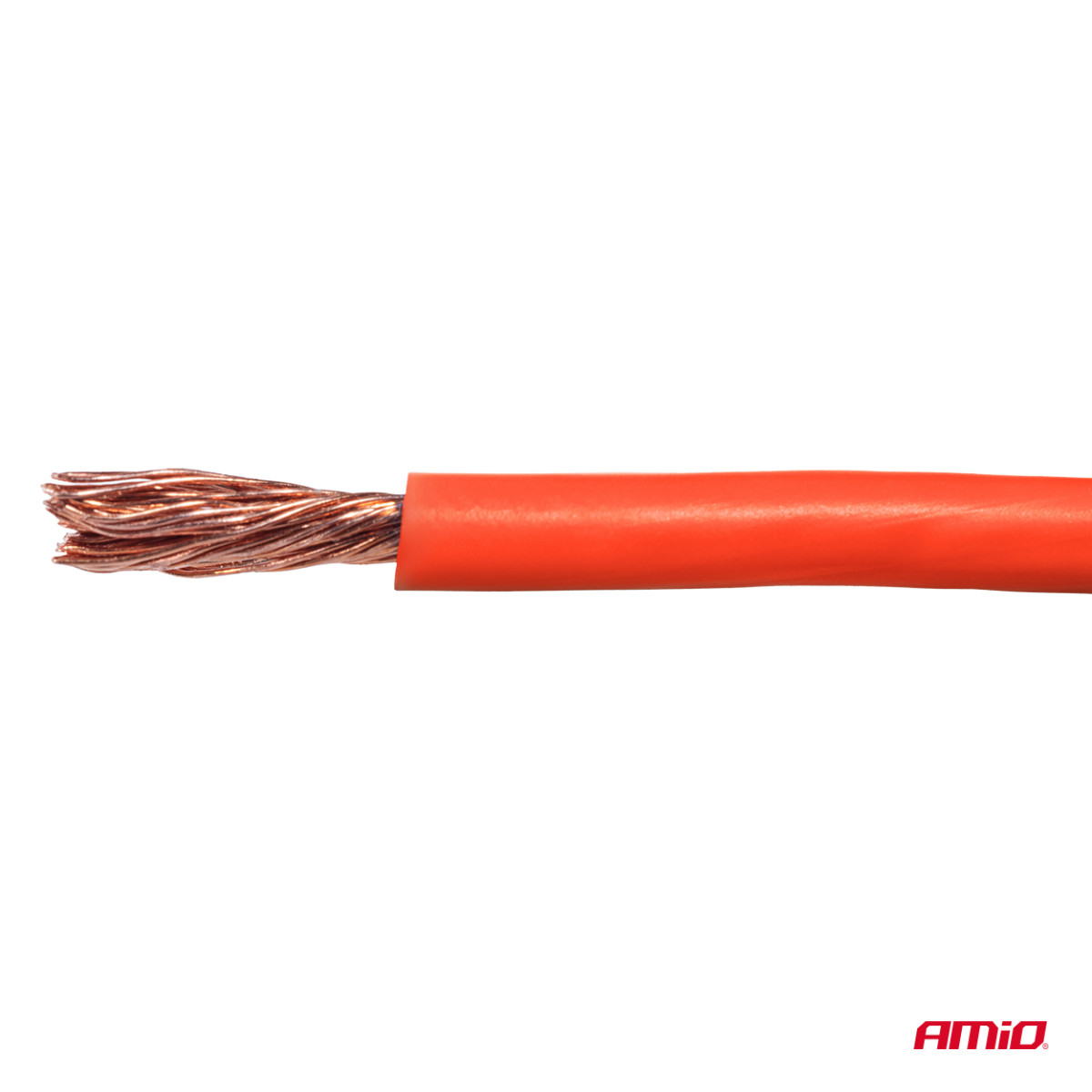 Enkelkärnig CCA-kabel, röd, 1x0,75mm² 100m 3,75A 12/230V AMIO-04450