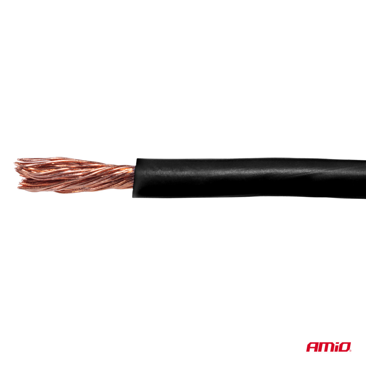 Enkelkärnig CCA-kabel, svart, 1x0,75 mm² 100 m 12/230V AMIO-04453