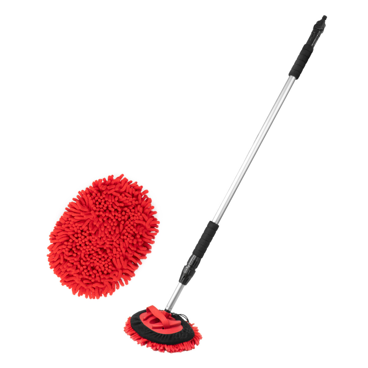 Teleskopborste med vattenanslutning, Chenille 120-200cm AMIO-02398