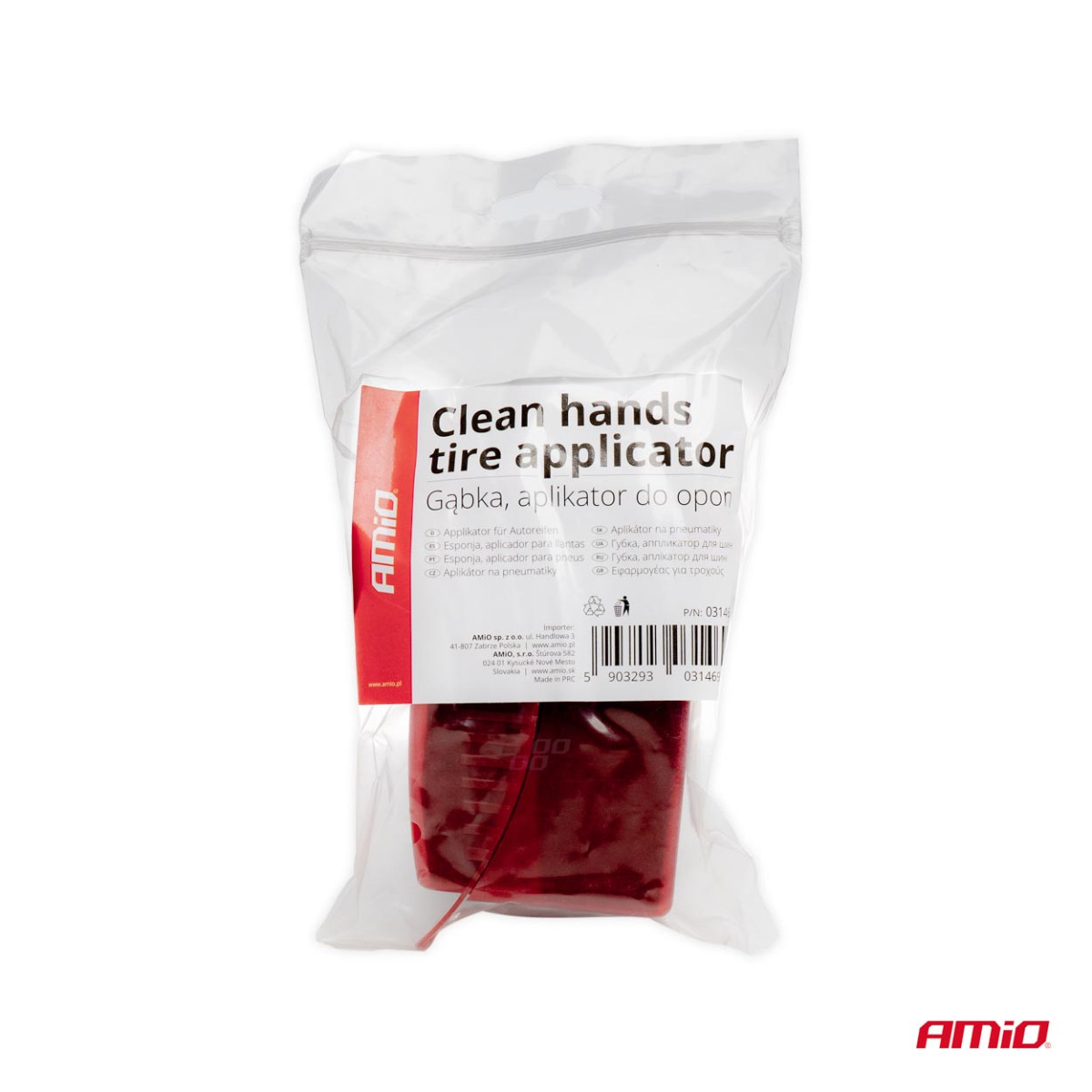 Däcksvärtningsapplikator med mjuk svamp AMIO-03146