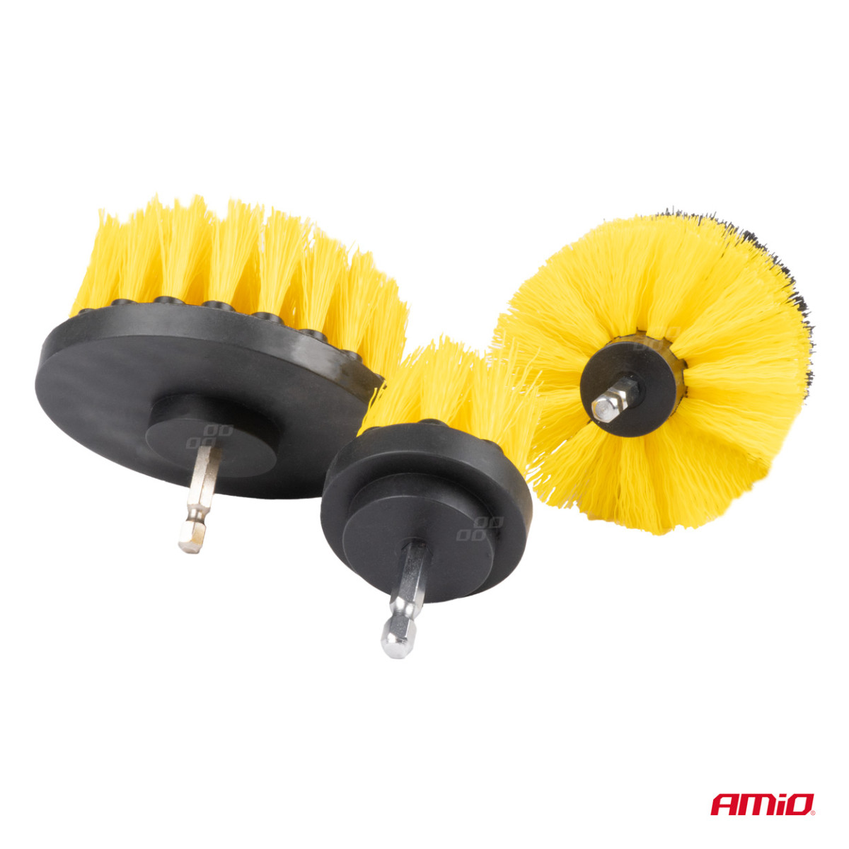 Rengöringsborstar för borr/skruvmejsel, 3 st. AMIO-04017
