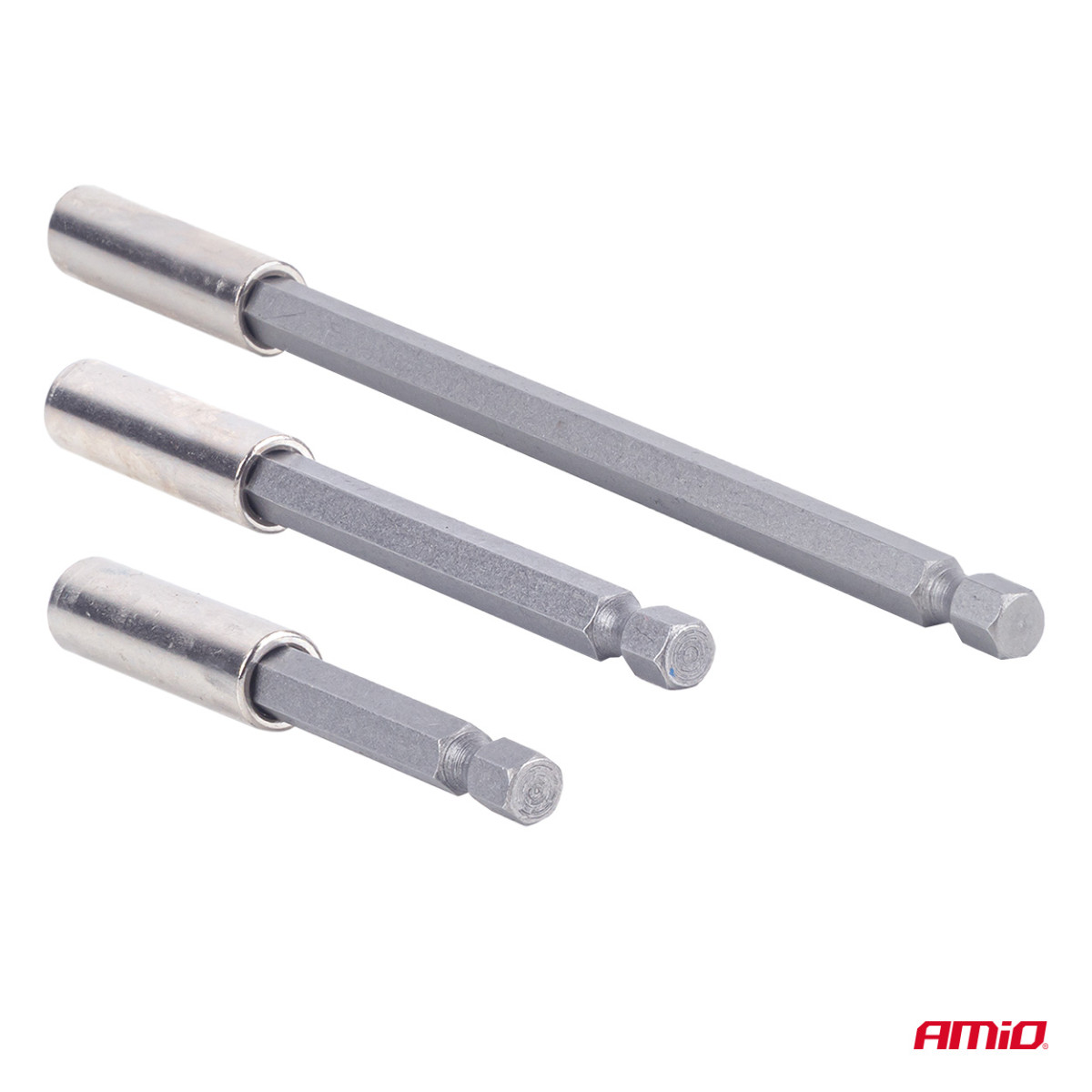Bitshållarsats för skruvmejsel, 1/4", 3 delar, AMIO-04934