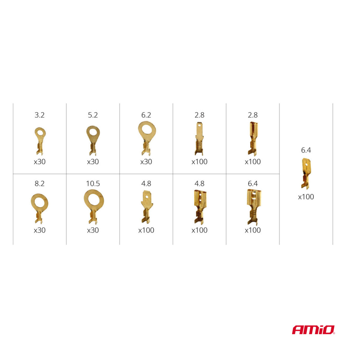 Bilkontaktsats 750 delar, AMIO-03032