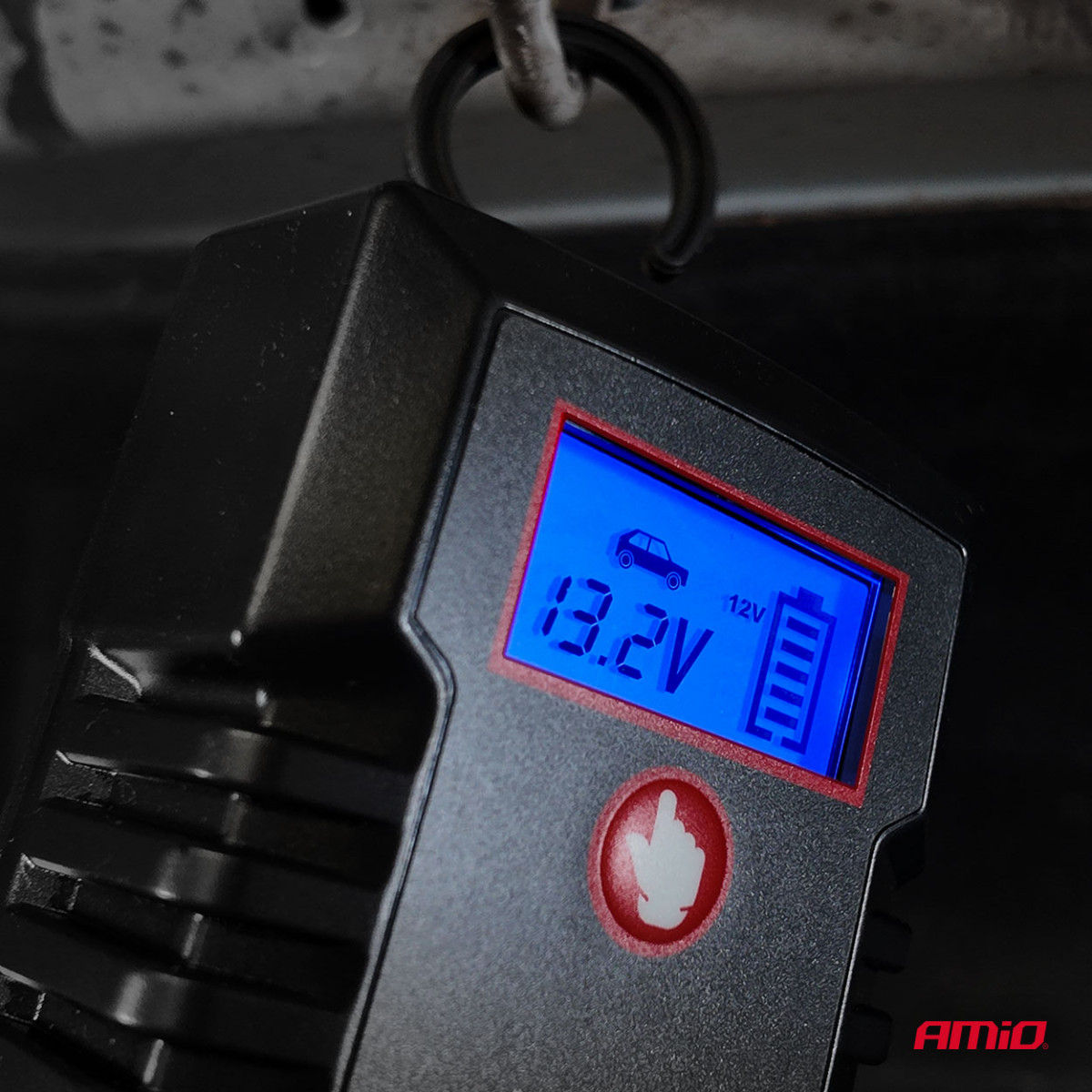 Digital batteriladdare AGM/GEL/LiFePO4 4A 6/12V PRO HOOK AMIO-04531