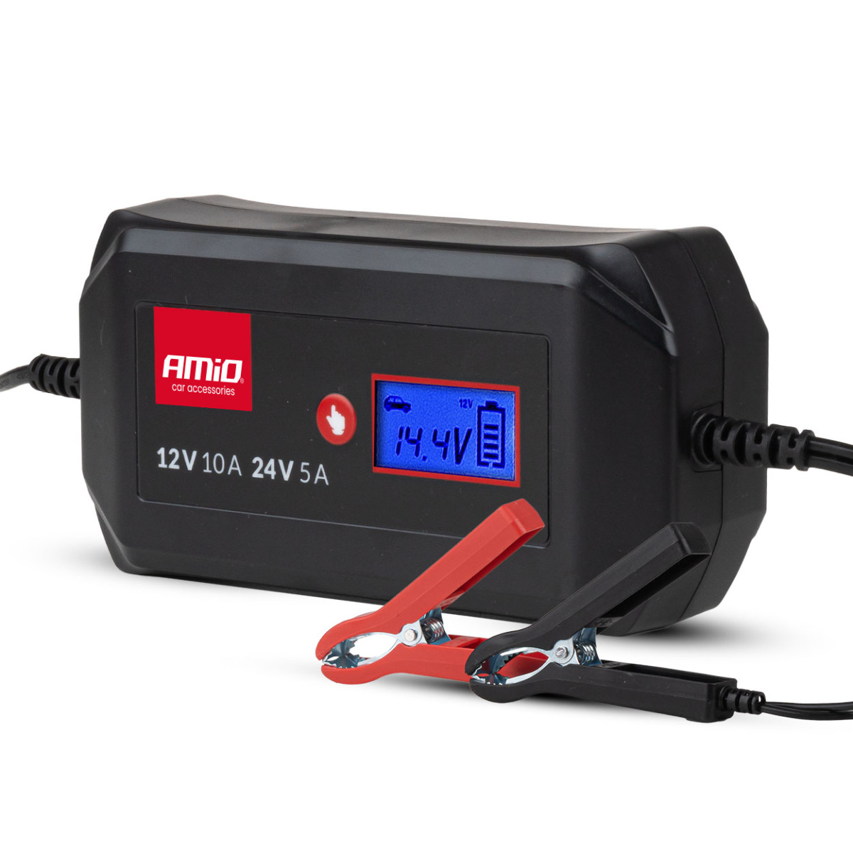 Digital batteriladdare STD/GEL/AGM/WET 10A 12/24V AMIO-04525