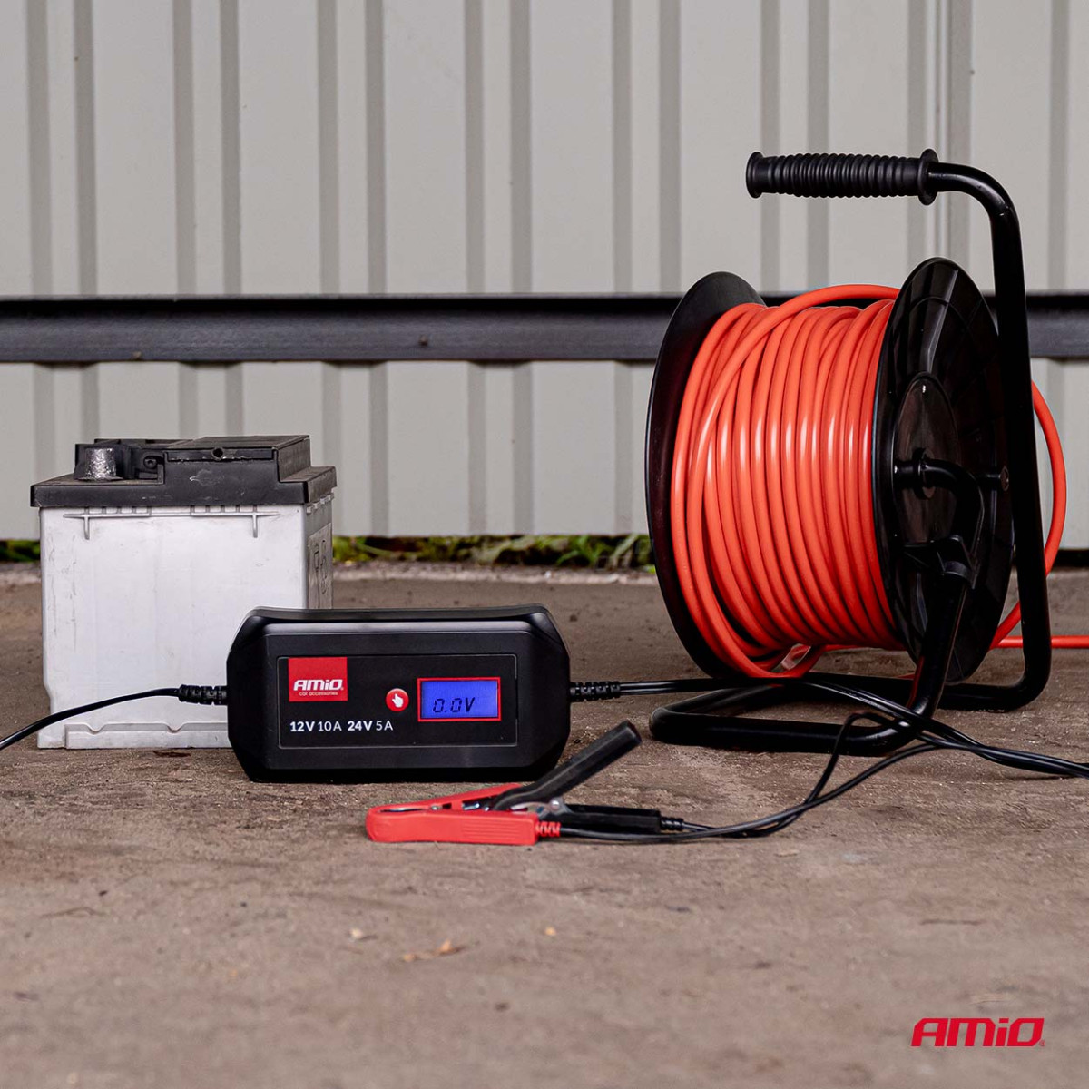 Digital batteriladdare STD/GEL/AGM/WET 10A 12/24V AMIO-04525