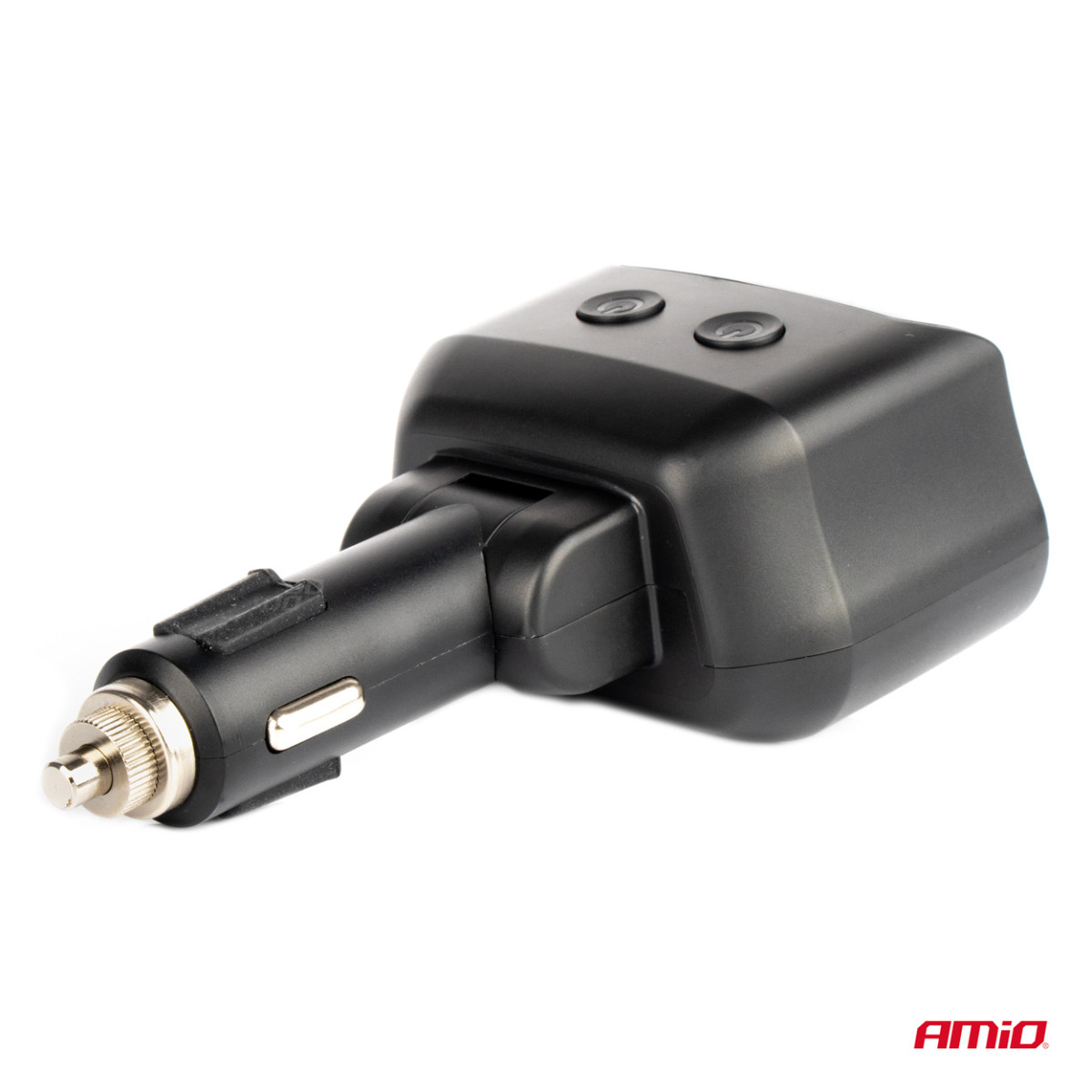 Dubbelt biluttag 2x USB + 1x USB-C 12/24V, max 200W, AMIO-04173