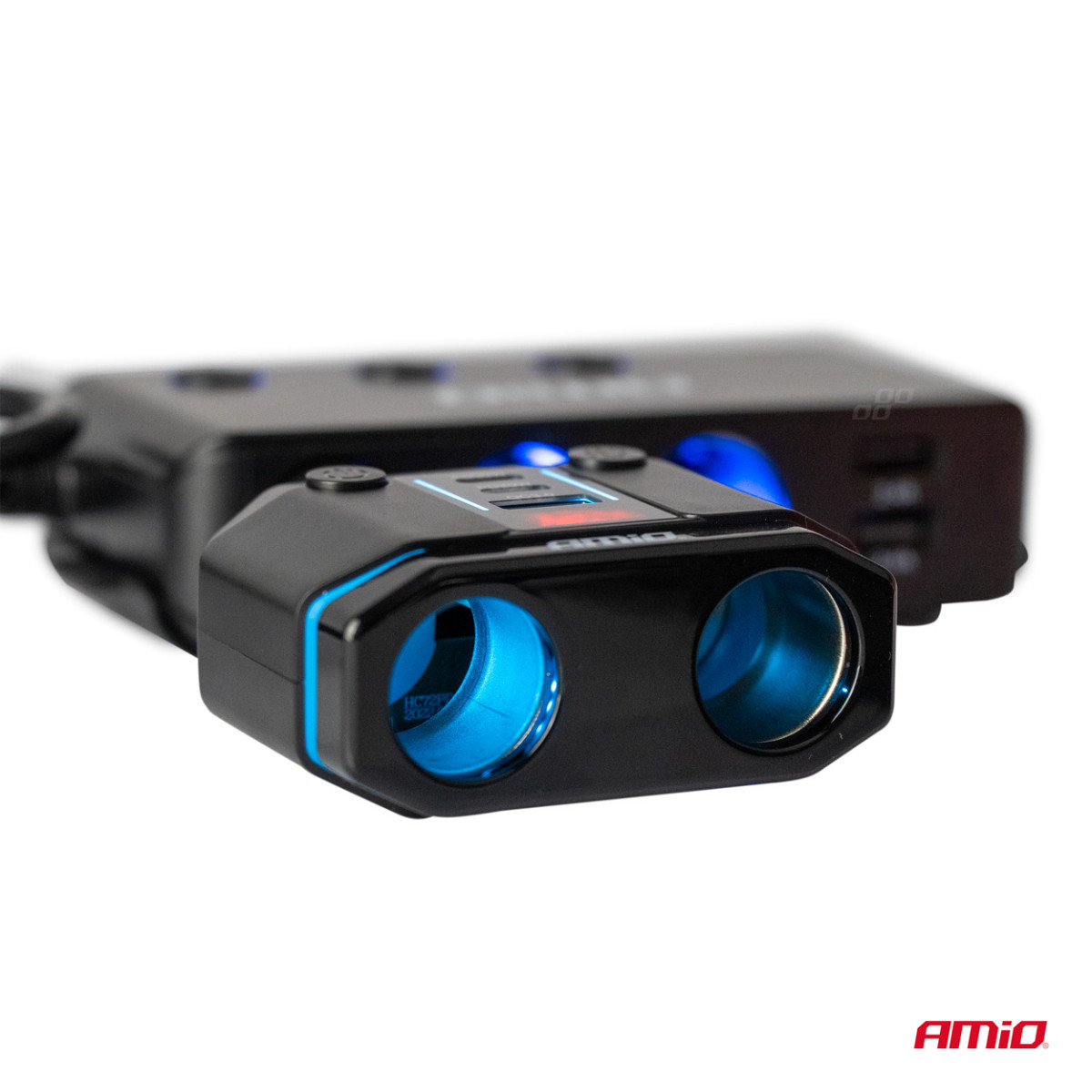 Dubbelt biluttag PD30W PD20W QC3.0 12/24V, max 200W, AMIO-04174