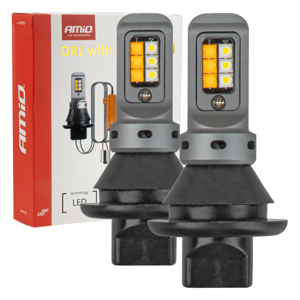 LED DRL-varselljus och blinkers 2-i-1, 1156, CANBUS, 12/24 V, AMIO-05005 LED DRL-varselljus och blinkers 2-i-1, 1156, CANBUS, 12/24 V, AMIO-05005