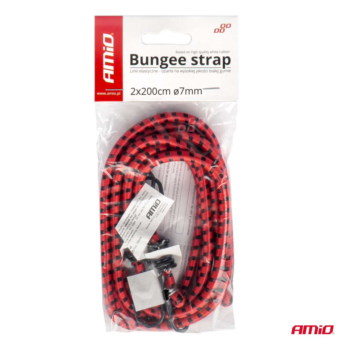 Elastiska bagageremmar 2x200 cm, Ø7 mm BSTRAP-06 AMIO-01151
