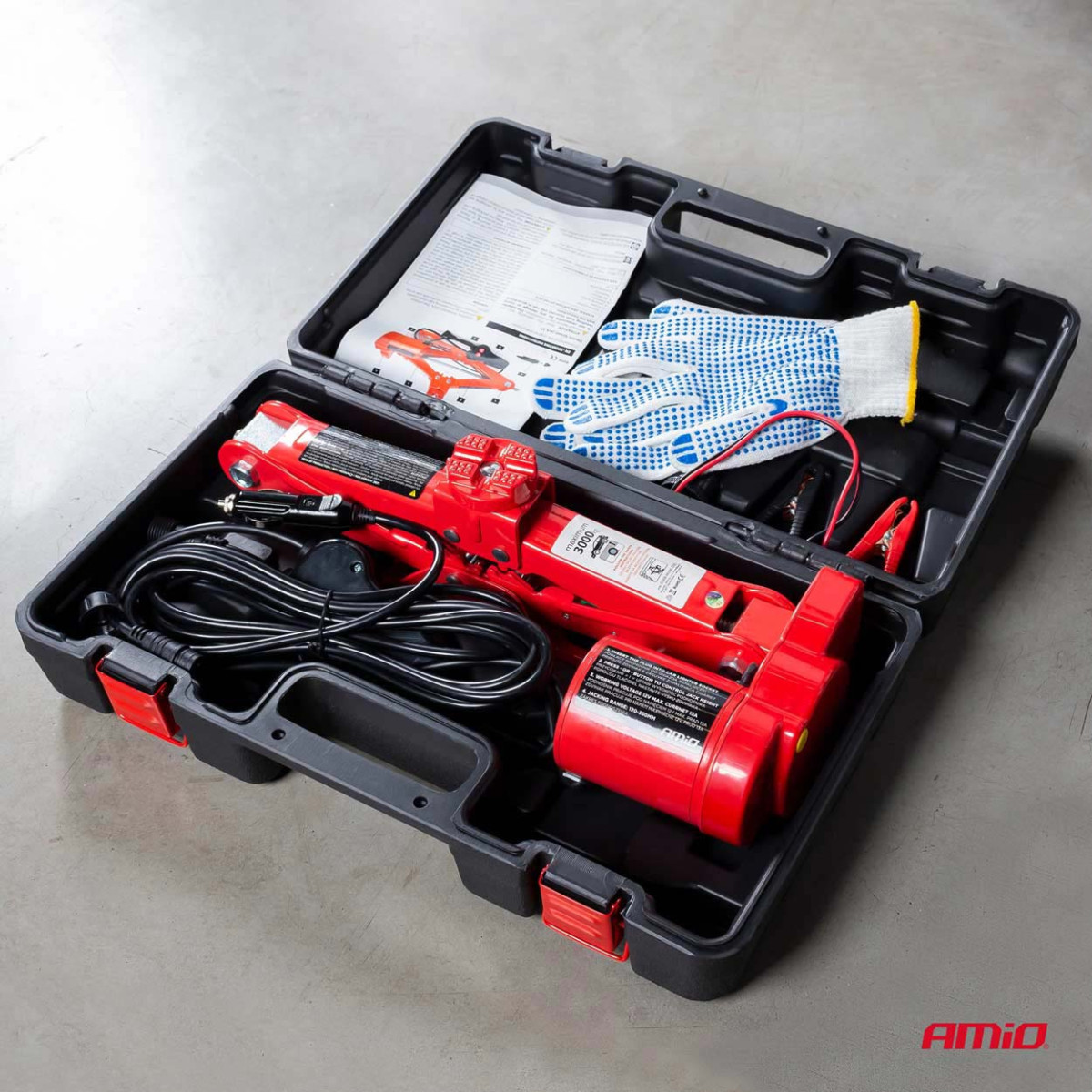 Elektrisk trapetslyft 3000 kg, 12 V med fjärrkontroll och reparationssats AMIO-02406