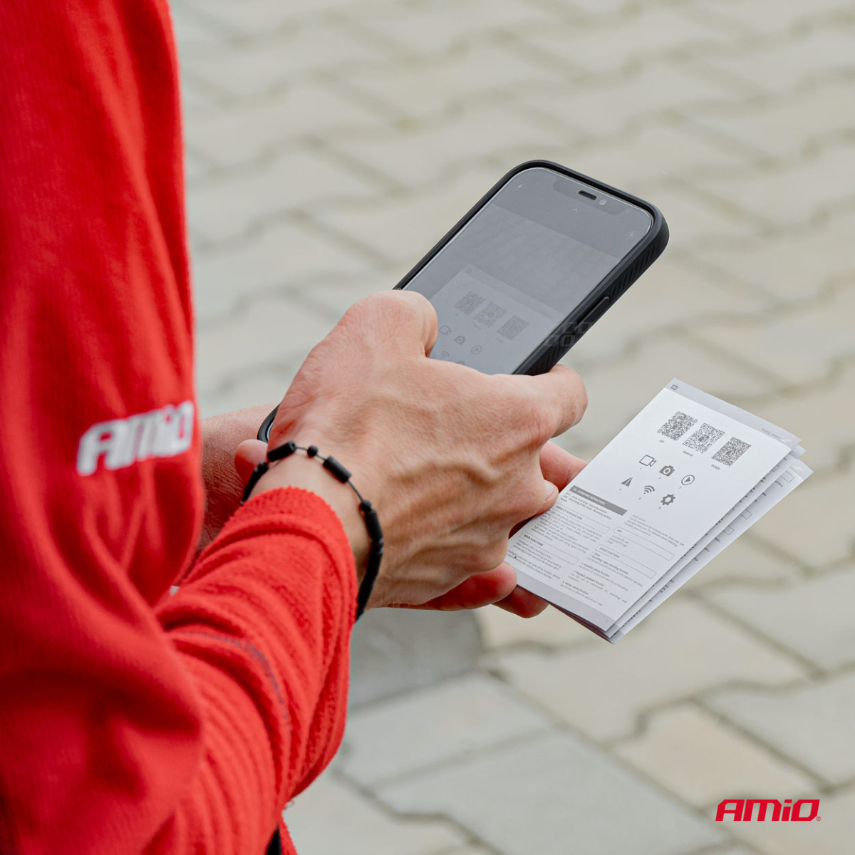 Nummerplåtsram med trådlös backkamera 12V