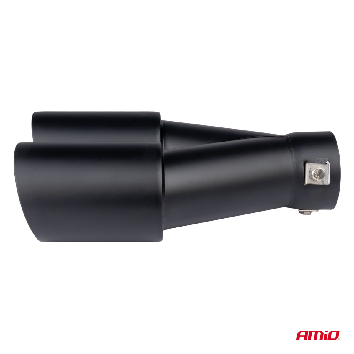 Ljuddämparmunstycke 32-52 mm, rostfritt stål, svart mattkrom, dubbel AMiO-04063