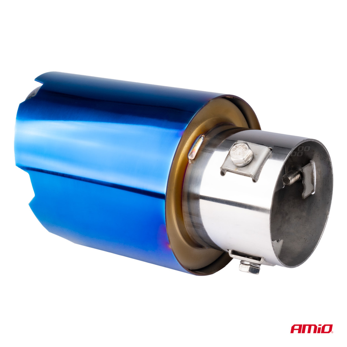 Ljuddämparmunstycke 43-56 mm, rostfritt stål, blå AMiO-04066