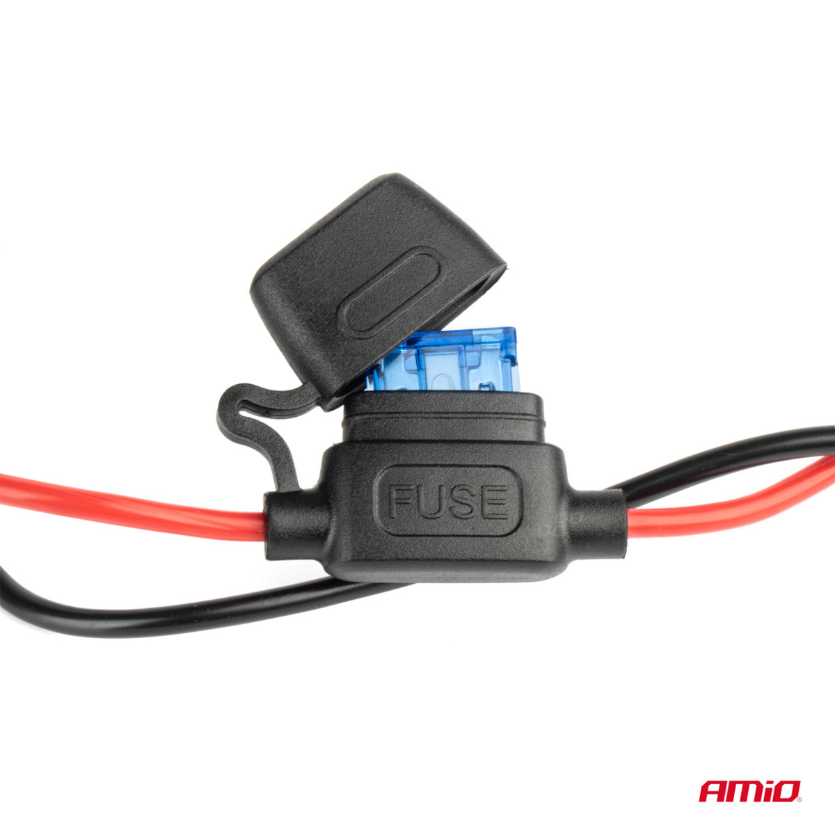 Förlängningsuttag med voltmeter, USB och USB-C 12–24 V, AMIO-03782