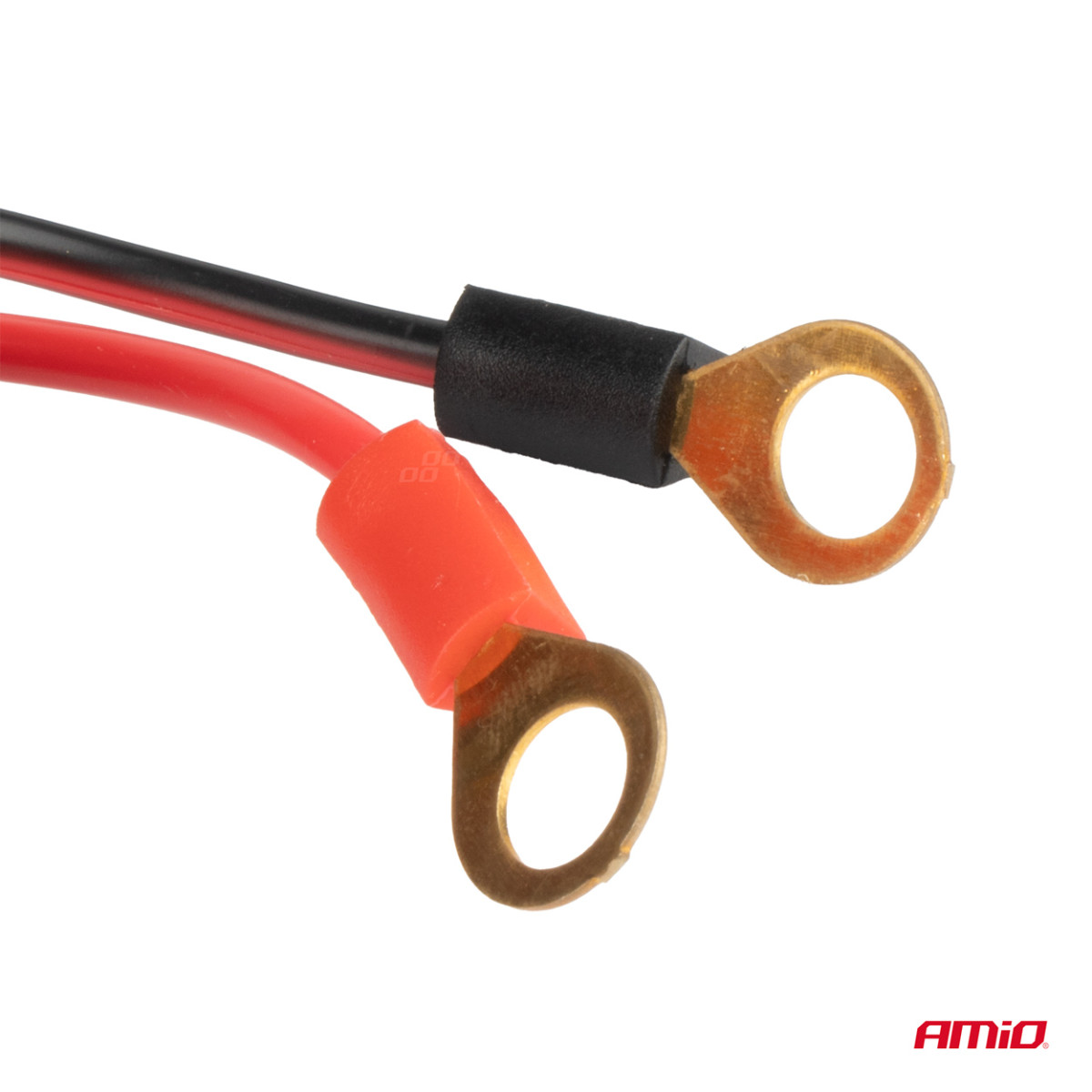 Förlängningsuttag med voltmeter, USB och USB-C 12–24 V, AMIO-03782
