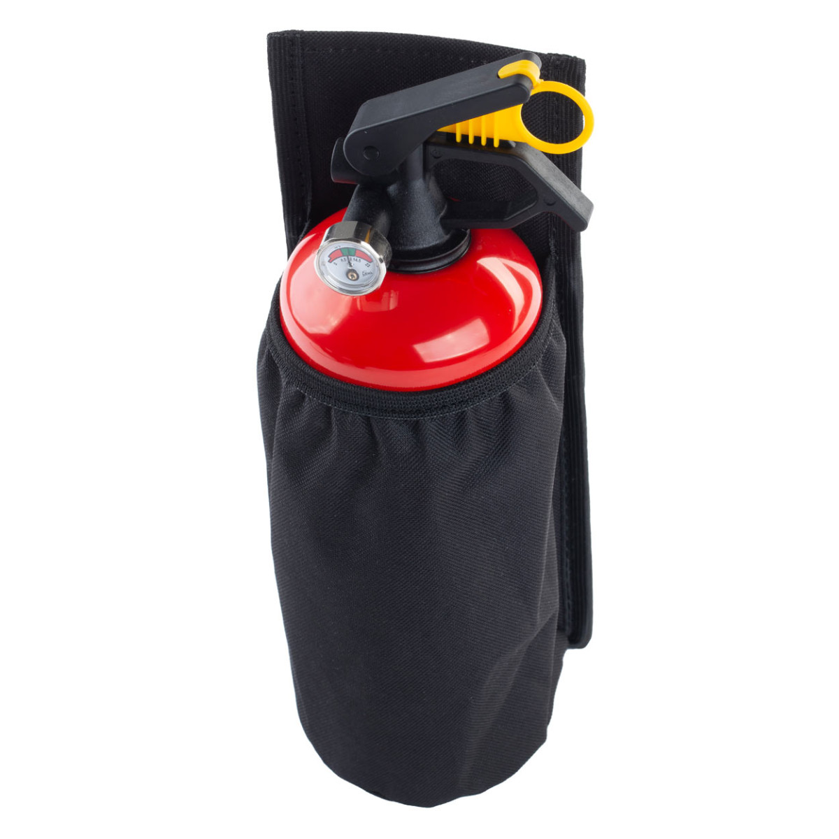 Brandsläckarhållare, med tejp, svart AMIO-02867