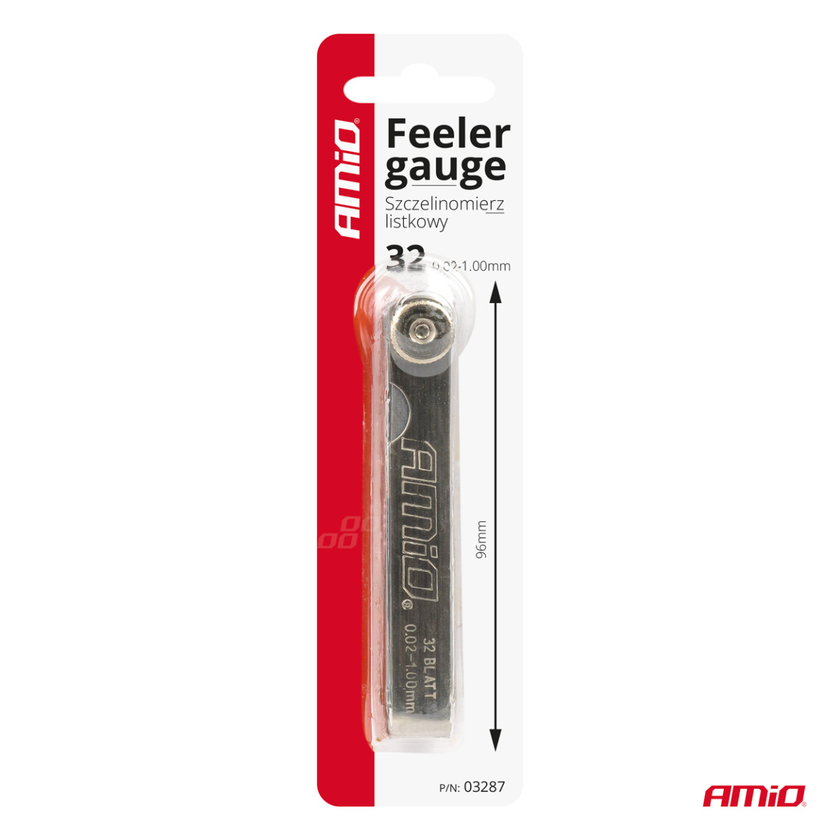 Bladmått 0,02–1 mm, 32 ark, 89 mm, AMIO-03287