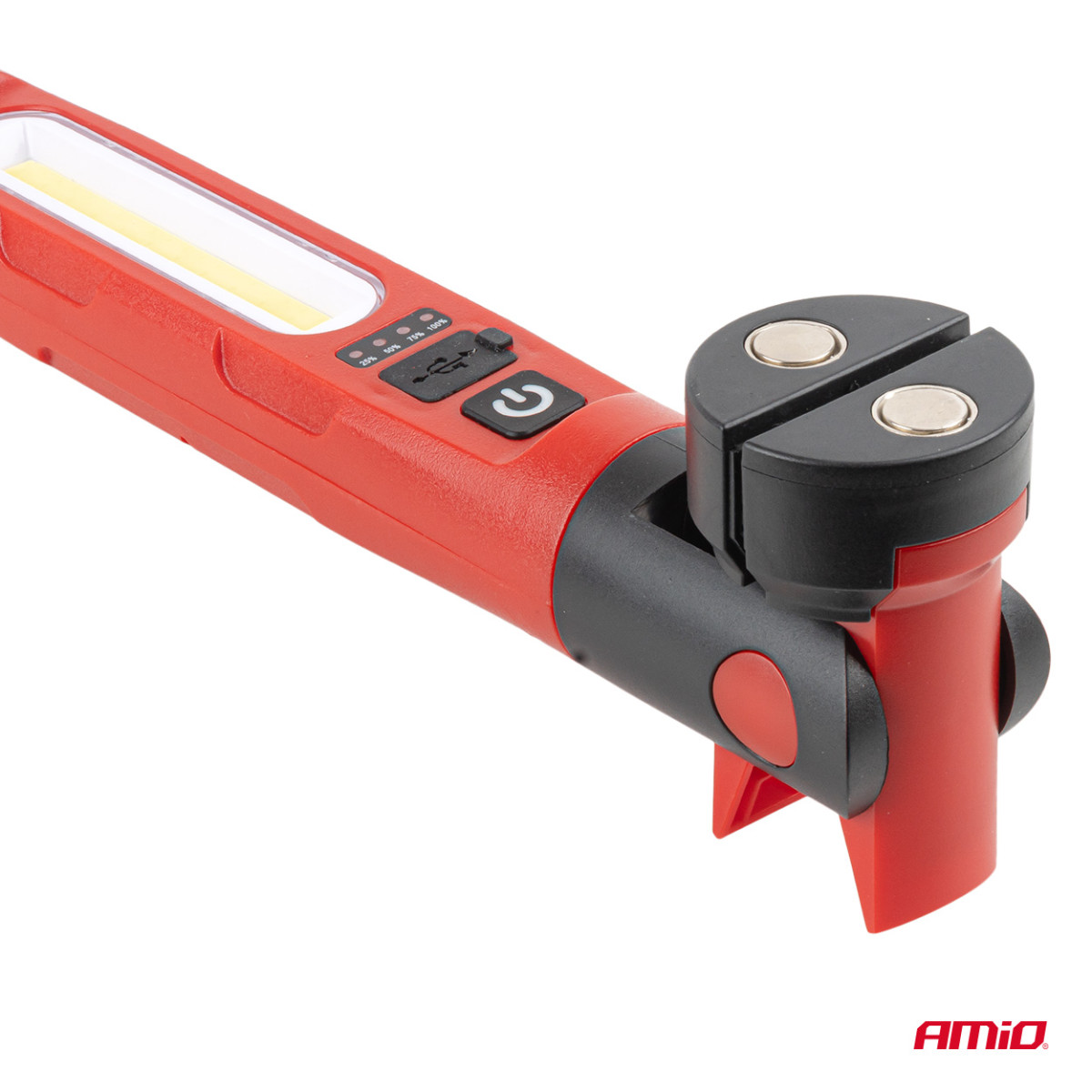 Vikbar LED-arbetslampa med magnet, 4000 mAh, AMIO-05025