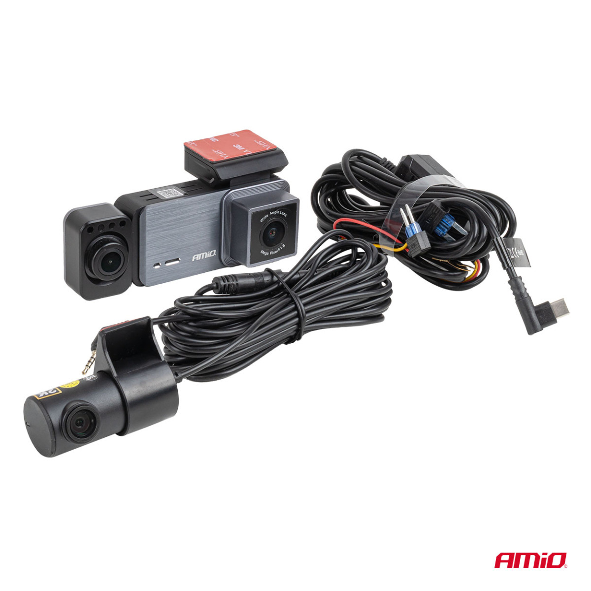 Bilvideoinspelare 4K + 1K + 2K WLAN Wi-Fi UHD 512 GB AMIO-04802.