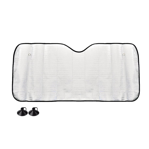 Vindskydd 145x70 cm, silver, EPE-skum AMIO-01535