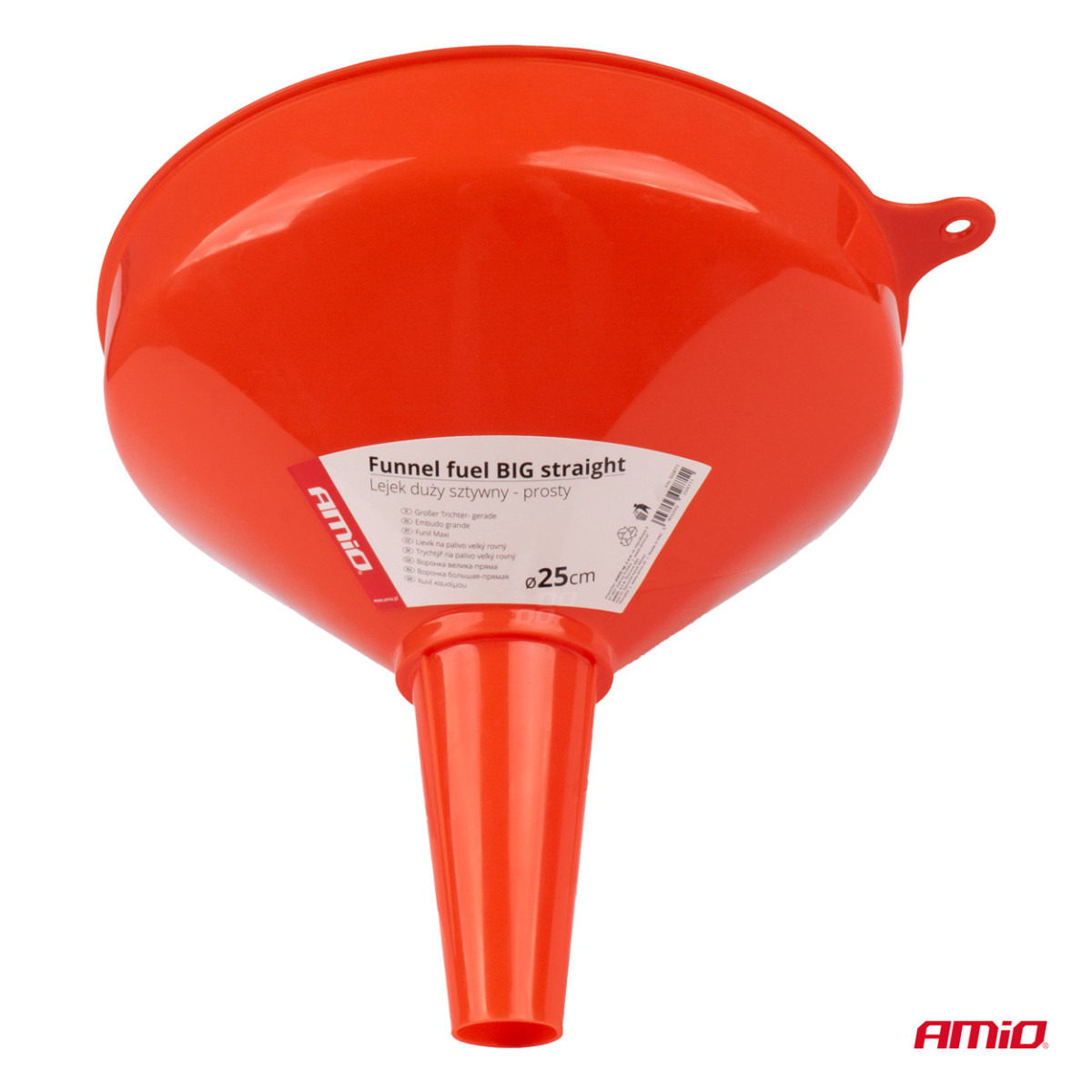 Bränsletratt 25 cm, bred, rak