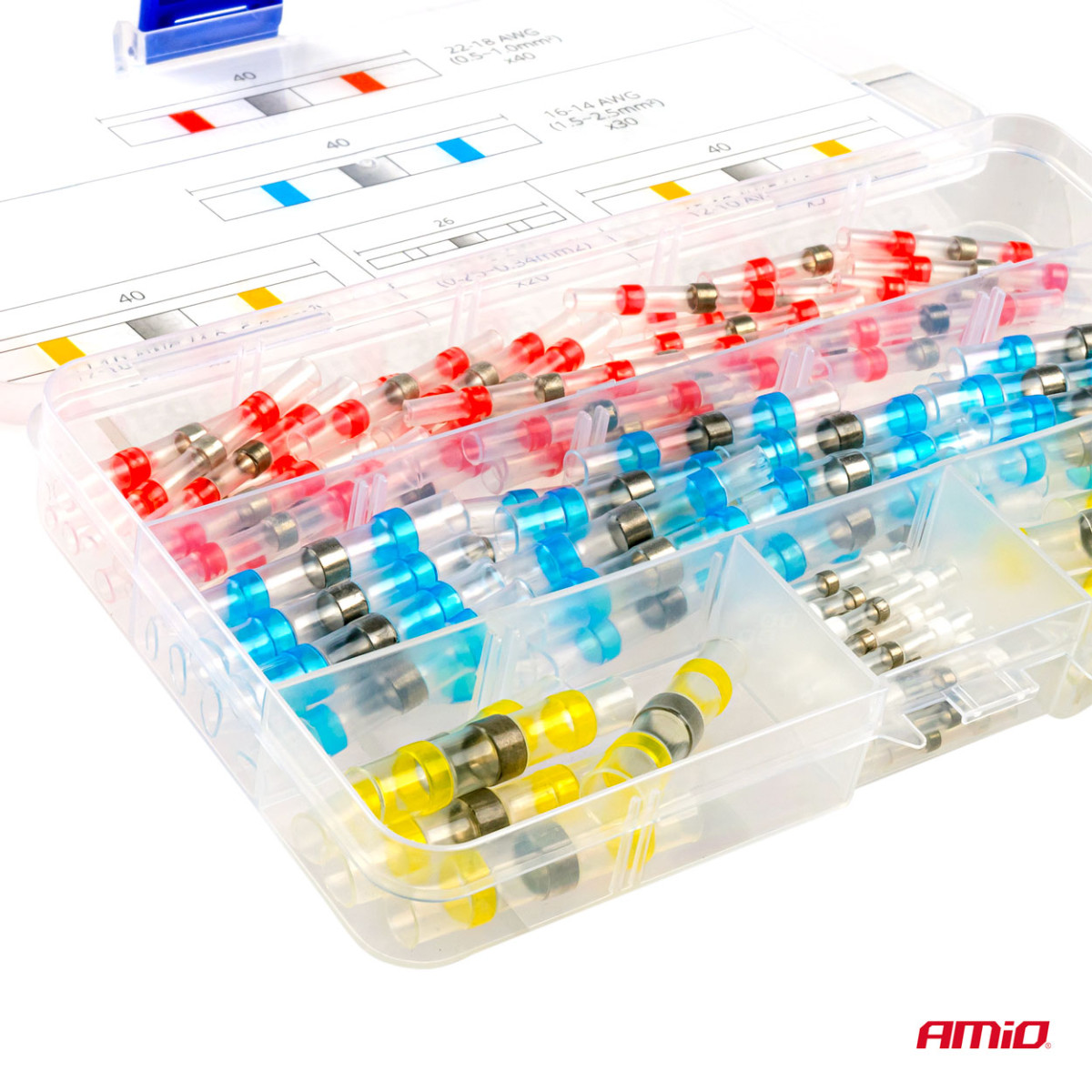 Krympbara lödfogar med lödtenn, 100 st., AMIO-03034