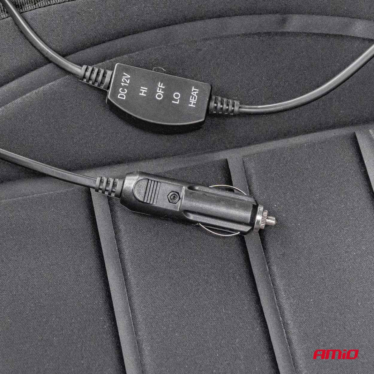 Uppvärmd sittmatta 98 x 50 cm, 12V DC - svart