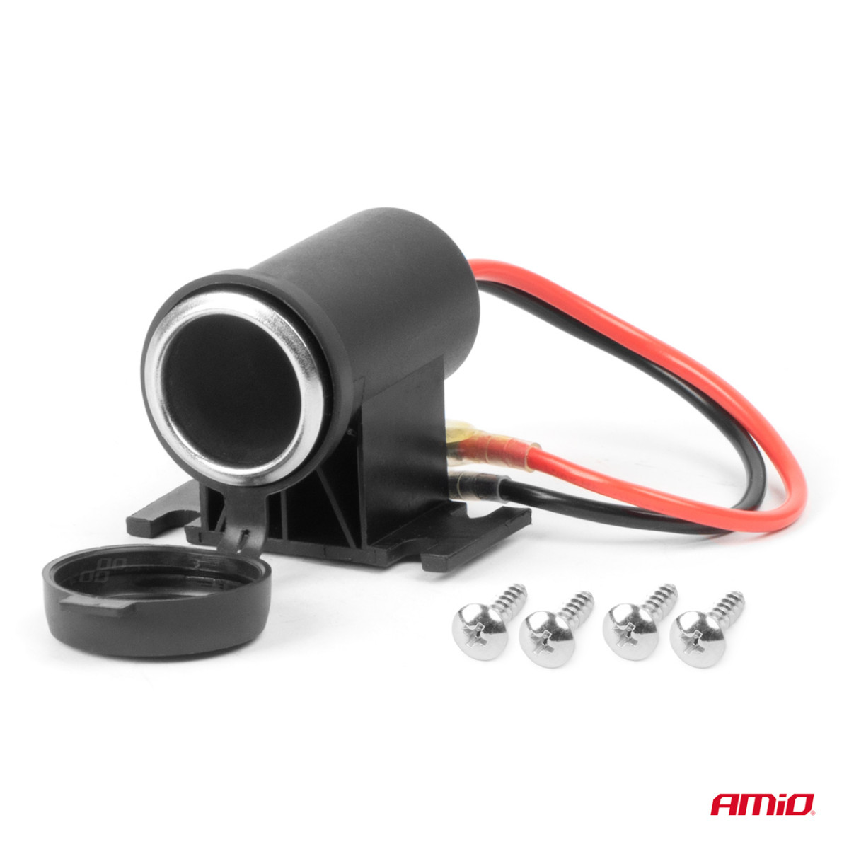 Hermetiskt tillslutet biluttag 12/24V AMIO-04129