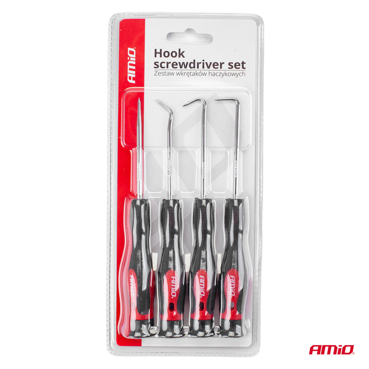 Krokskruvmejselsats, 4 delar, AMIO-02828