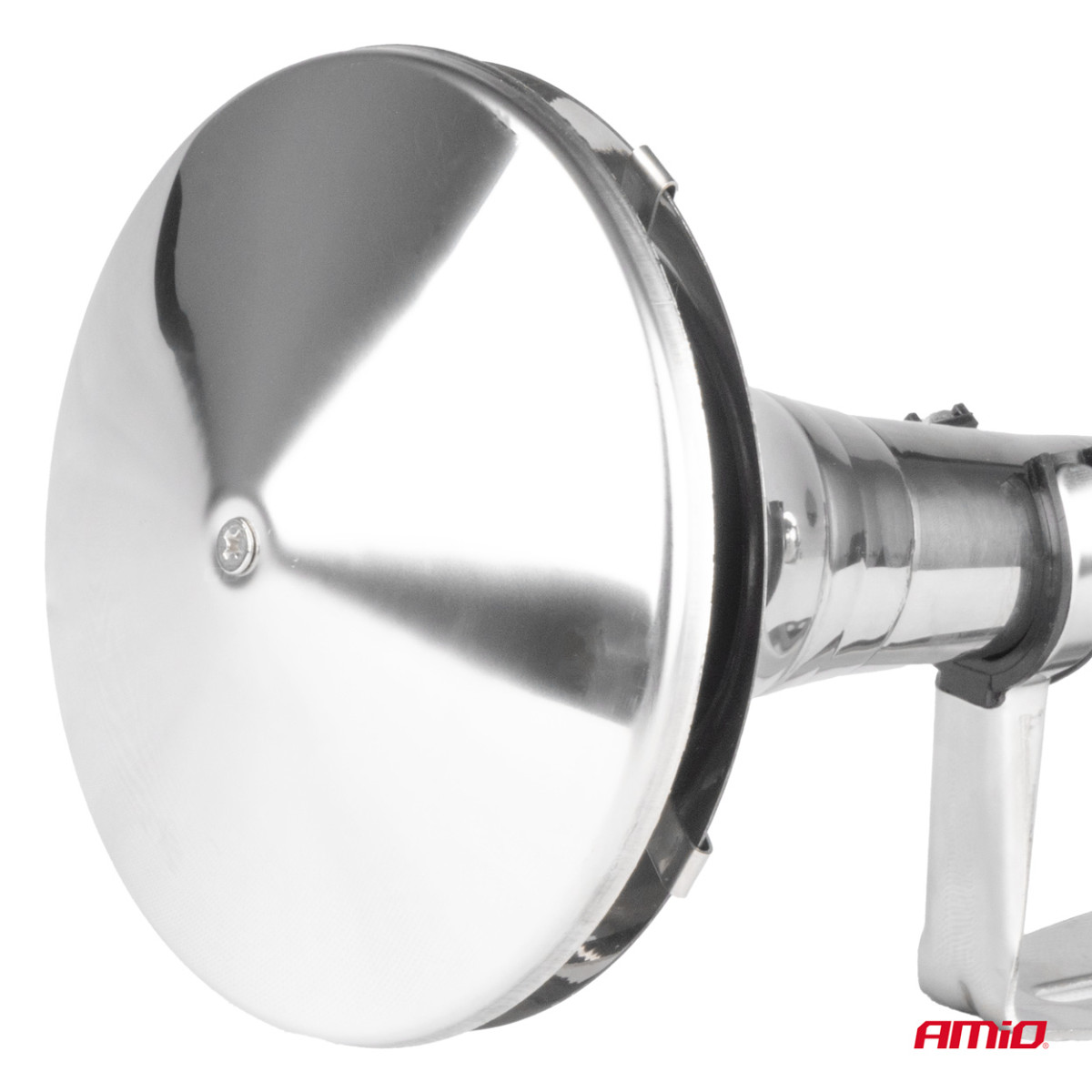 Horn – krom, 620 mm, 115 dB, 12/24V, Låg ton, AMIO-04078