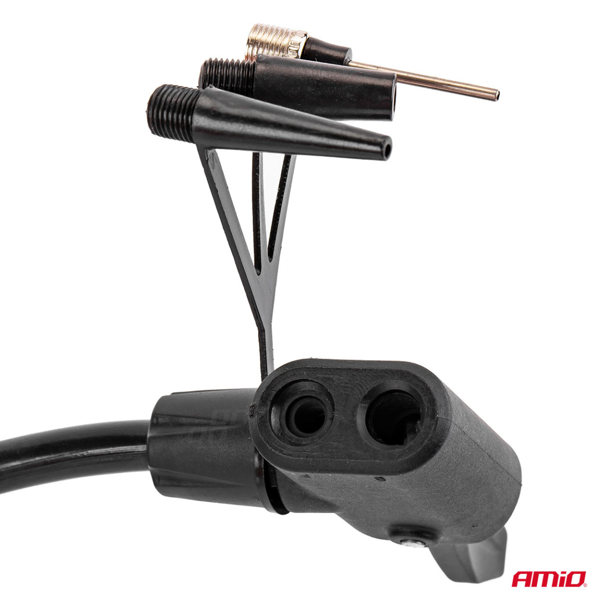HQ fotpump med enkel kolv Ø55 mm med manometer och adaptrar PU06