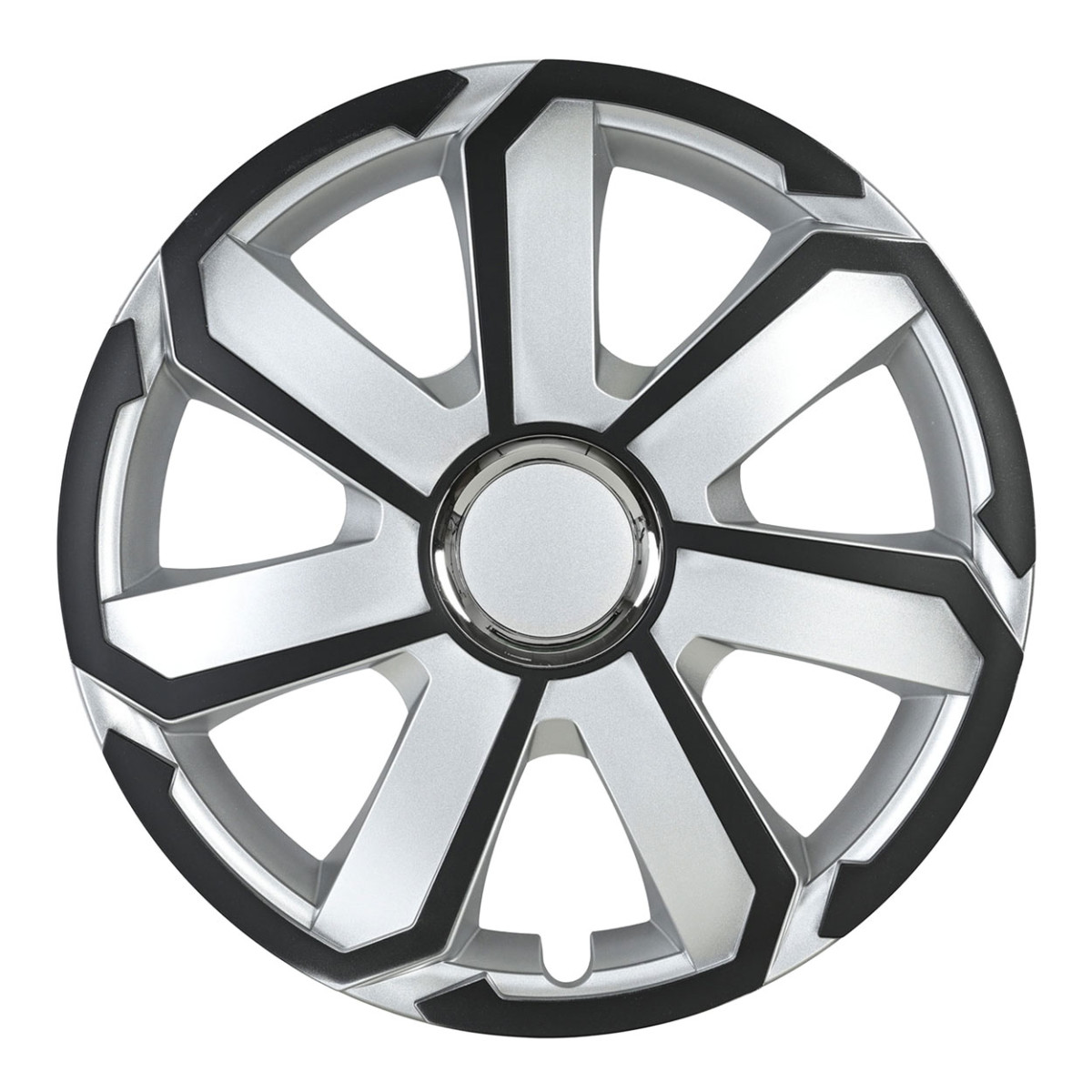 Hjulkapsel 1 st. AEROSPIN, silver och svart 16" 