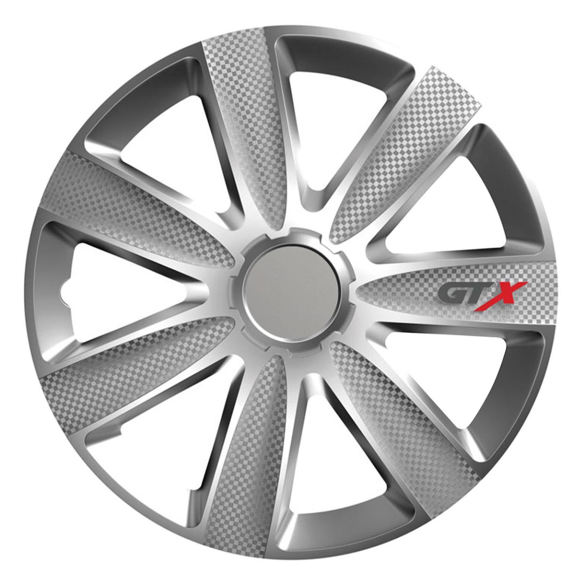 Hjulkapsel 1 st. GTX, kolfibersilver 15"