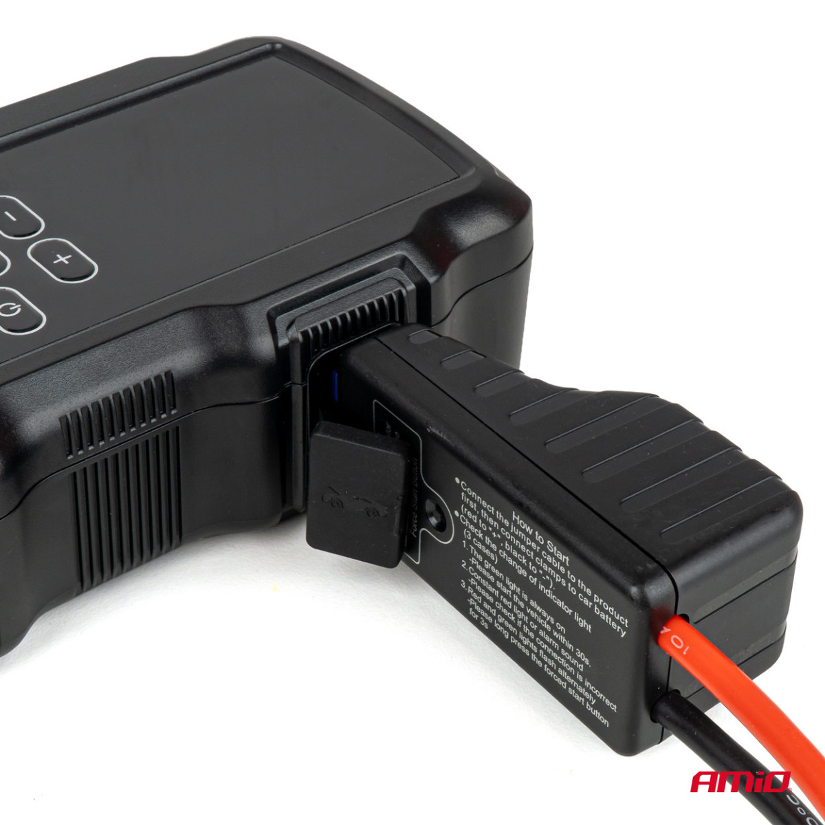 Starthjälp 4-i-1 med kompressor / Powerbank 12V 17Ah 900A, AMIO-05126