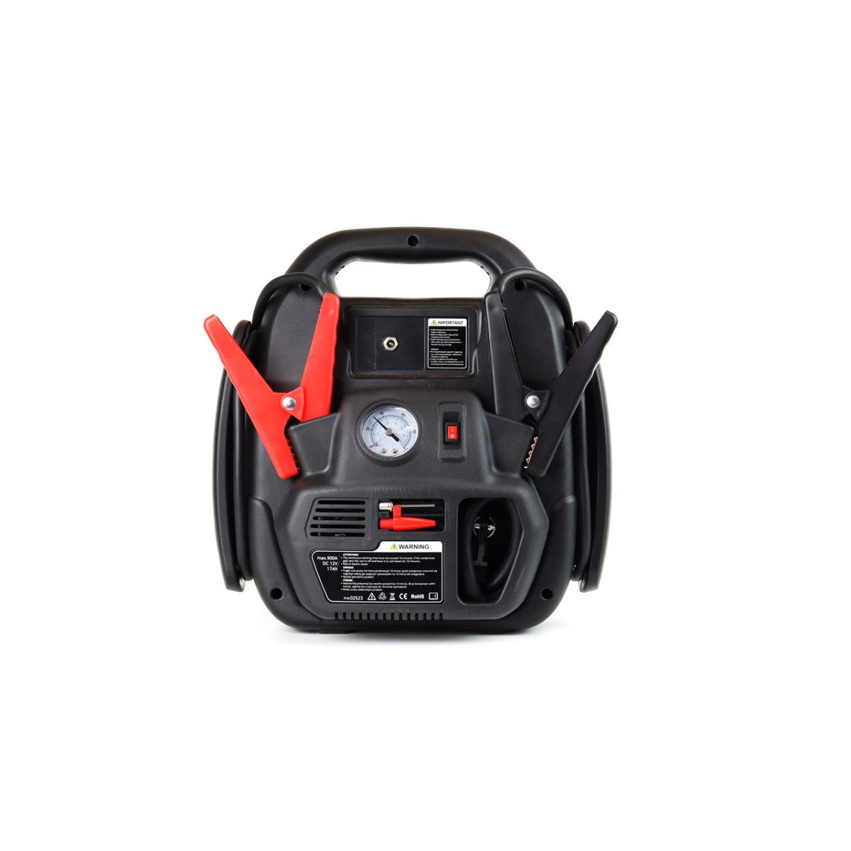 4-i-1 Bilstartare/LED/Kompressor/Powerbank 12V 17Ah 900A JS01 AMIO-02523