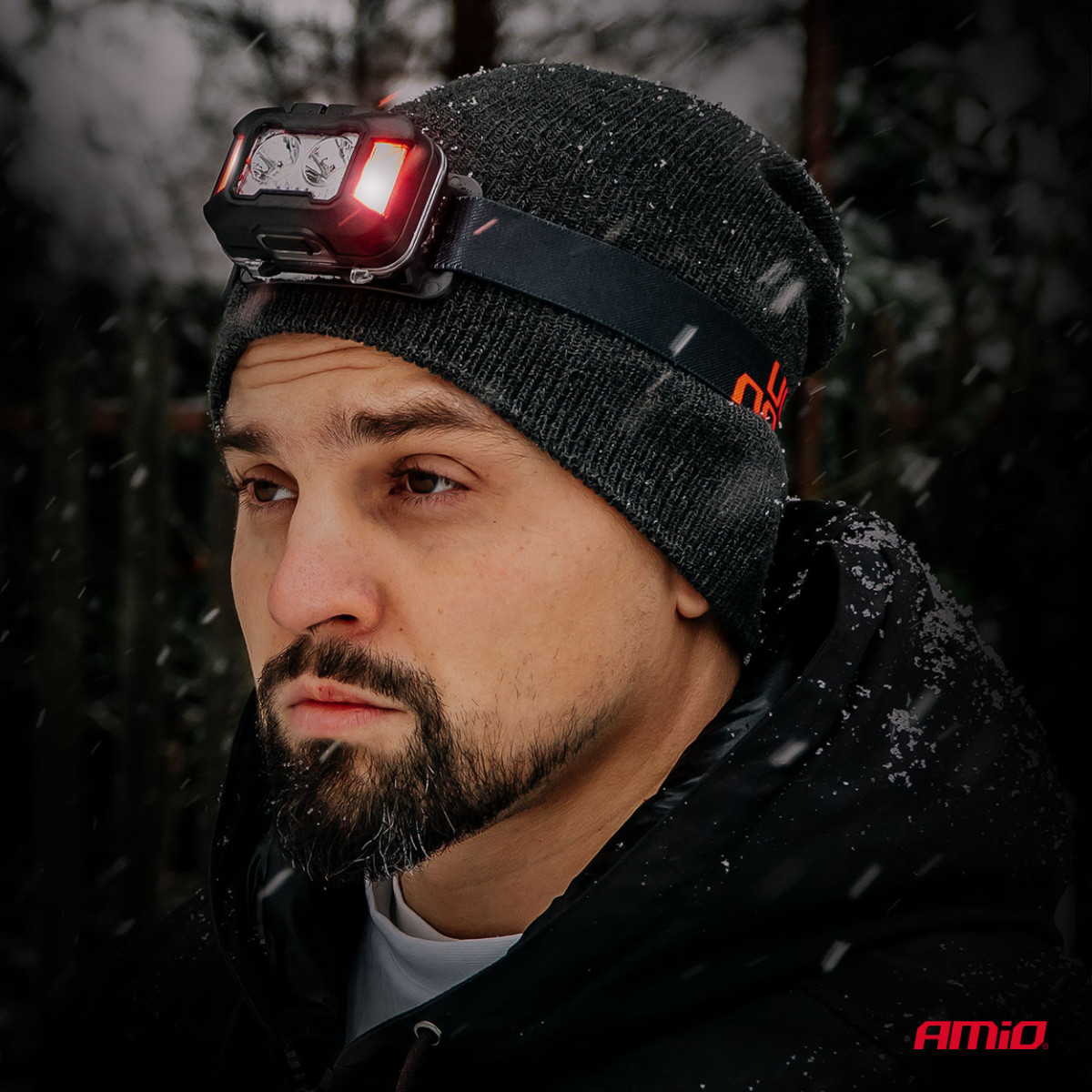 Uppladdningsbar LED-pannlampa 2×XPG + 10 SMD, 1800 mAh, SUPERLJUS (BATTERI) AMIO-04668