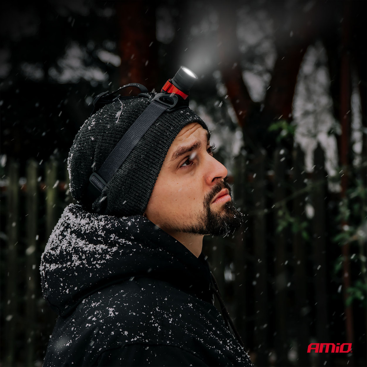 Uppladdningsbar LED-pannlampa T6, 3600 mAh AMIO-04665