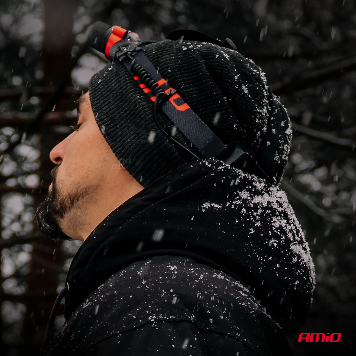 Uppladdningsbar LED-pannlampa T6, 3600 mAh AMIO-04665