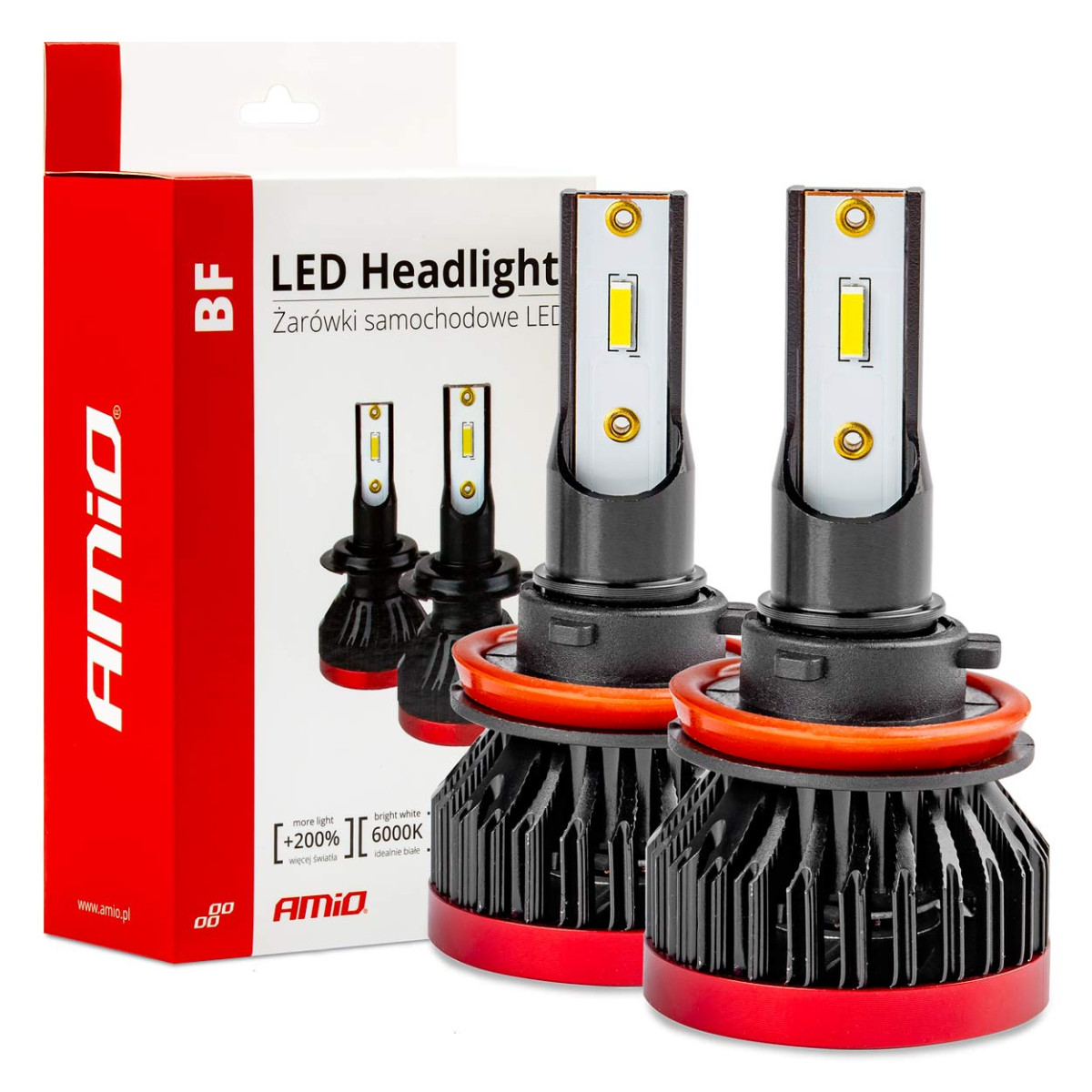 LED-strålkastarlampor BF-serien H8/H9/H11/H16 AMiO-02245