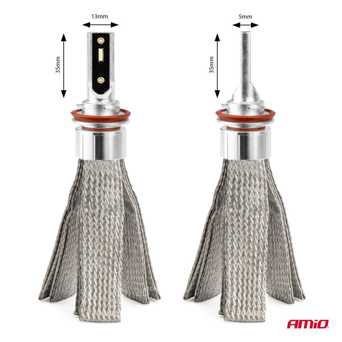LED-strålkastarlampor FLEX+-serien H8 H9 H11 H16 canbus 6000K 12-24V AMIO-03663