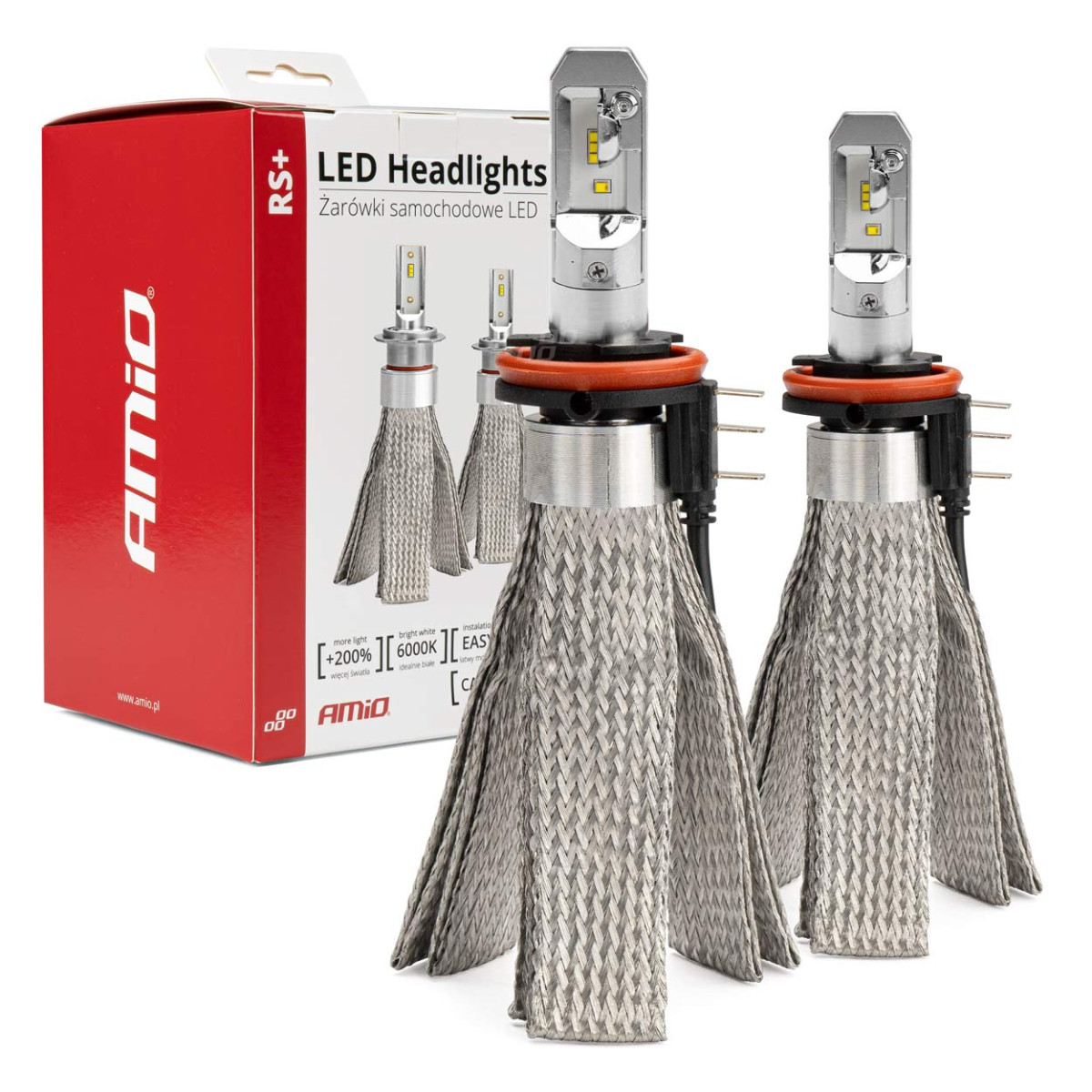 LED-strålkastarlampor RS+-serien H15 50W AMIO-01080